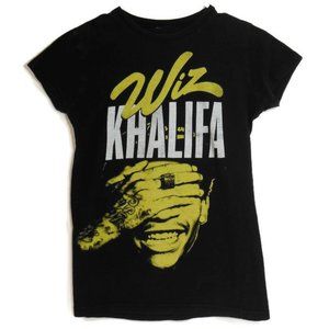Womans Wiz Khalifa Black Cap Sleeve T-Shirt - S